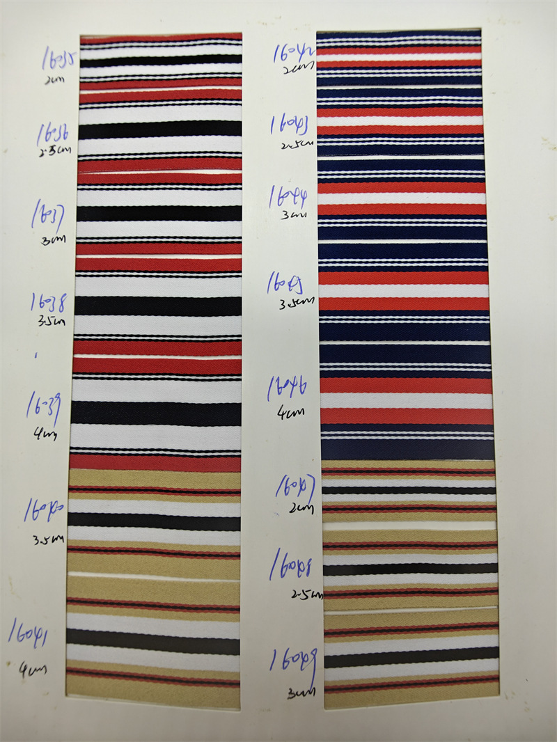 100D banda de banda de poliéster densa tricolor banda de banda de banda de banda lateral ropa bolsa accesorios en stock al por mayor