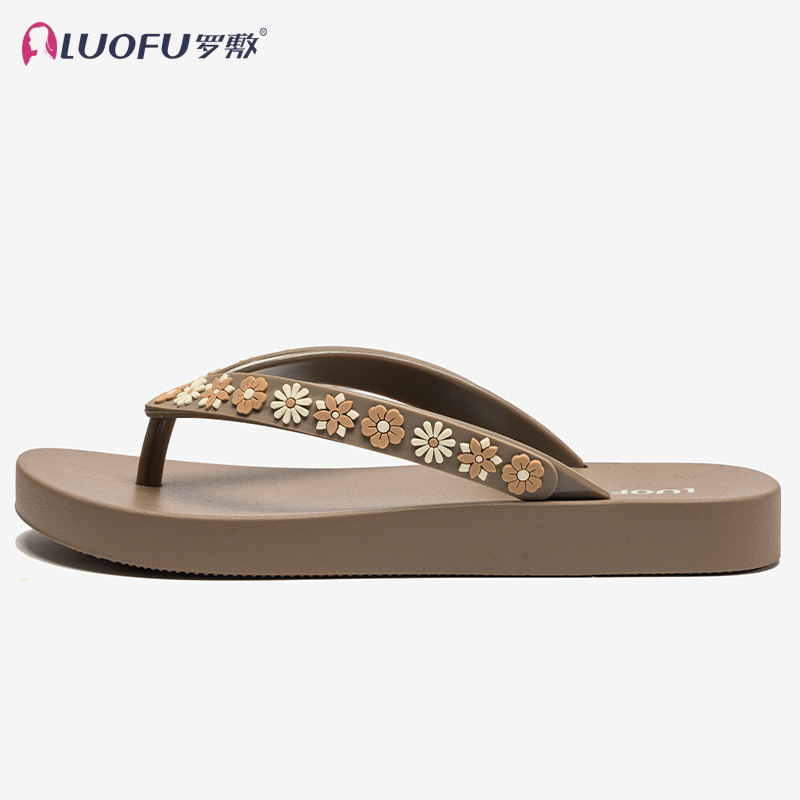 Luoshu nuevo verano grasa chanclas de la mujer ropa de corte de moda diamante zapatillas de playa cómodas zapatillas antideslizantes