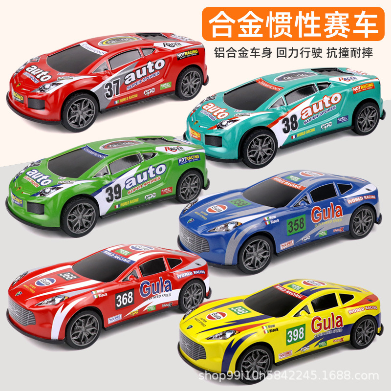 Aleación de gran tamaño inercia carro de acero coche de juguete para niños coche deportivo de carreras jardín de infantes accesorios de juguetes de comercio electrónico al por mayor