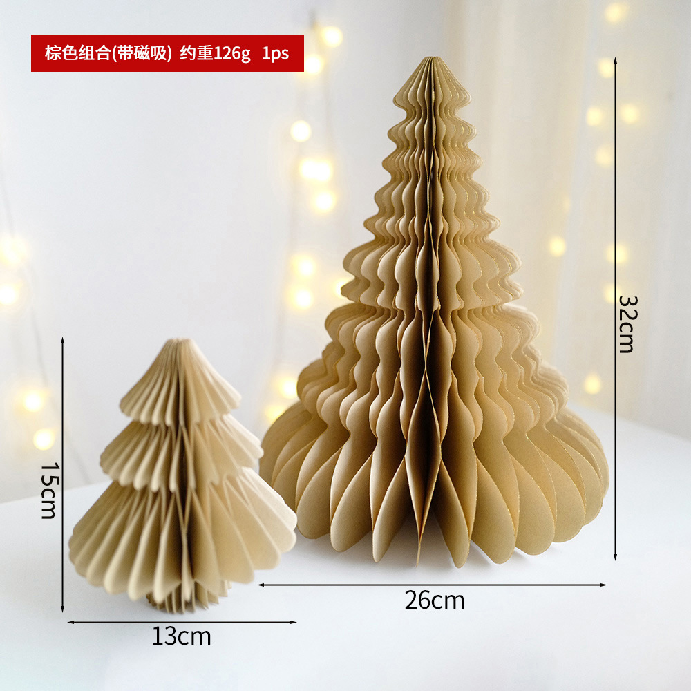 Navidad transfronteriza origami árbol de Navidad decoración decoración mini árbol de Navidad escenario de diseño props decoración del árbol de Navidad