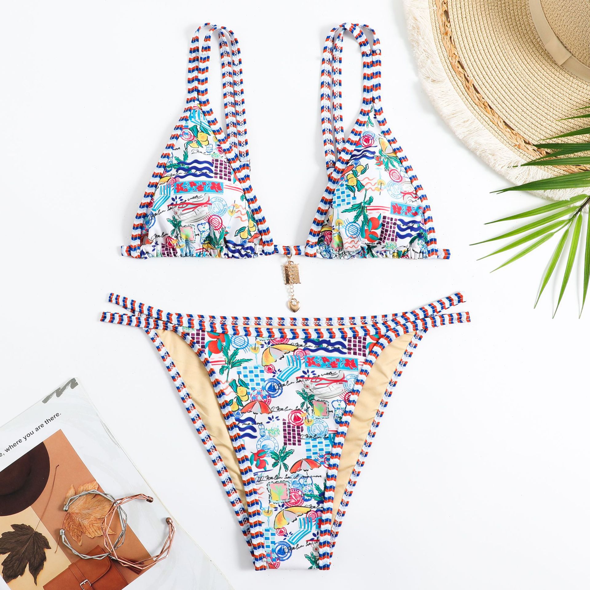 Women's Ditsy Floral 2 Pieces Set Bikinis Swimwear display picture 17