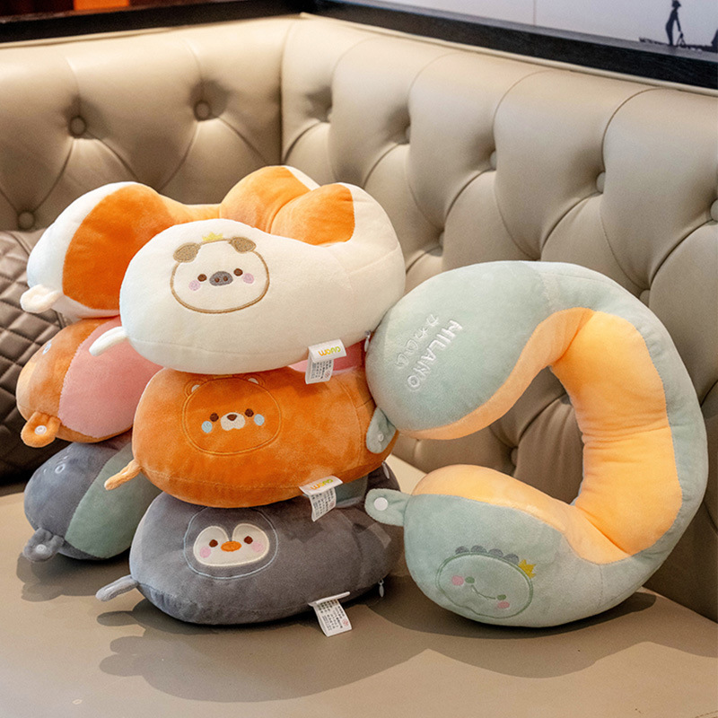 U-Shaped Support Cartoon Airplane Travel Headrest Neck Portable Car Use Student Cervical Pillow_voghion.com
