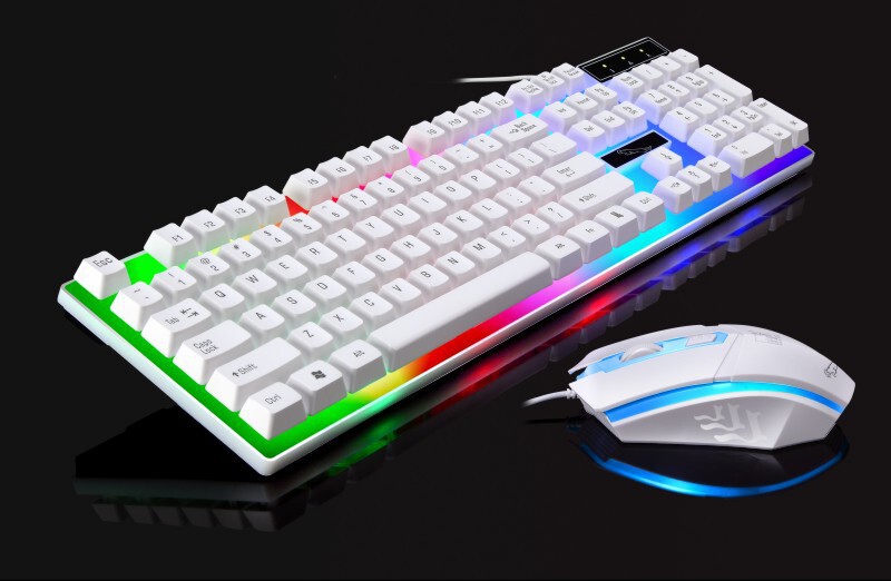 AOC KM100 有線 USB フローティング発光キーボードとマウスセットコンピュータ茶軸感触オフィスゲーミングキーボード|undefined