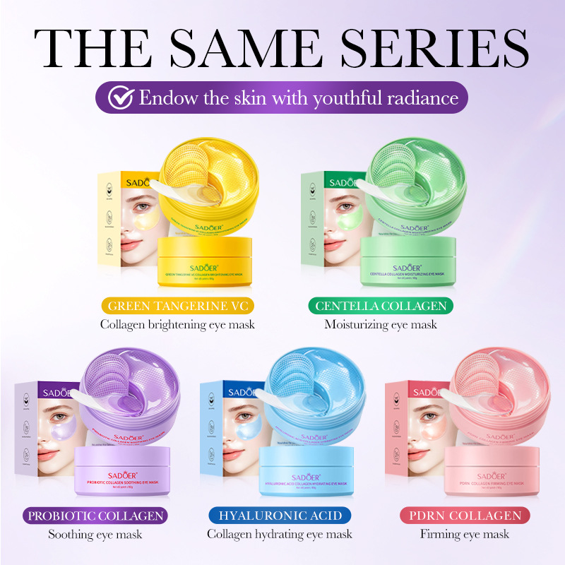 SADOER Probiotic Collagen Soothing Anti-Wrinkle Eye Mask, Moisturizing Around the Eyes, Cross-Border Foreign Trade Wholesale In Stock
