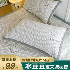 夏アイスビーンズクール枕カバー夏クールアイスシルク防汗枕カバーペア家庭用枕カバーシングルパック