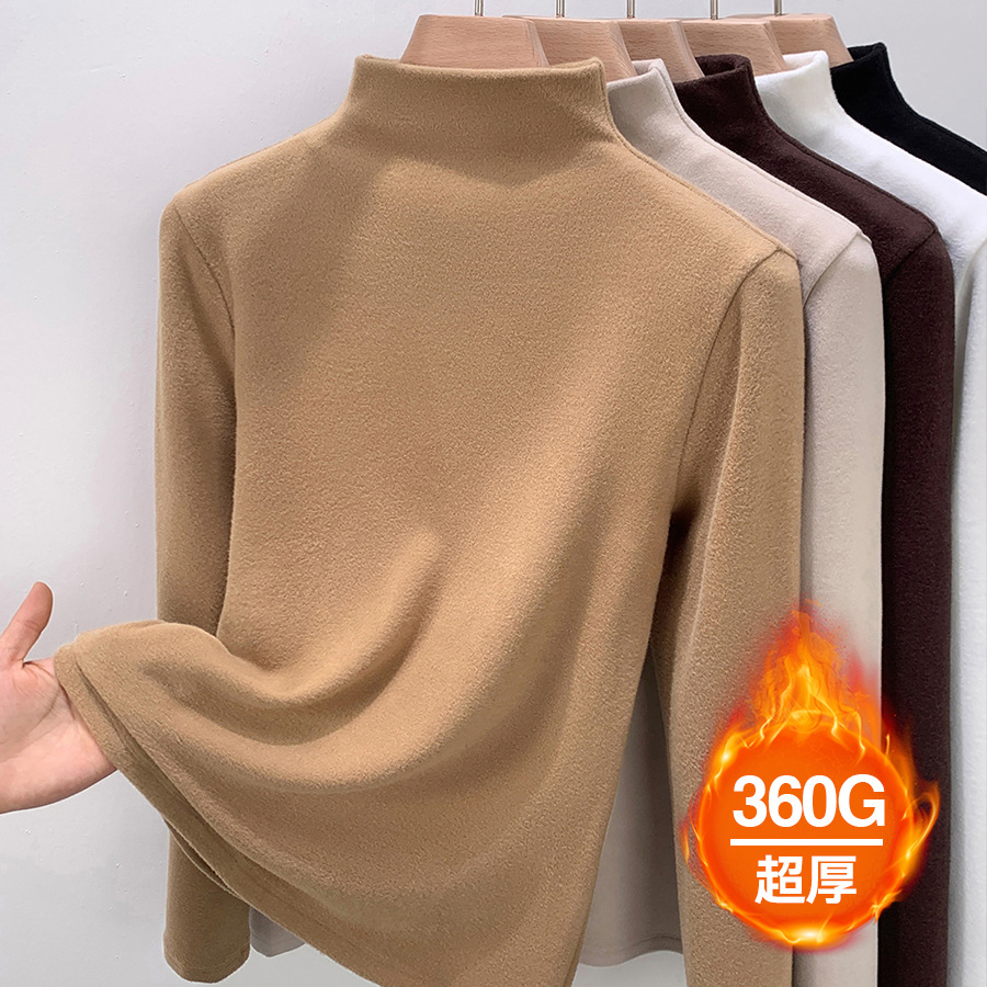 카키색 반폴라 [업그레이드 두께 극세사 기모]