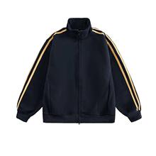 尾货捡漏美式复古三条杠男秋季潮牌宽松拉链开衫外套加绒外穿