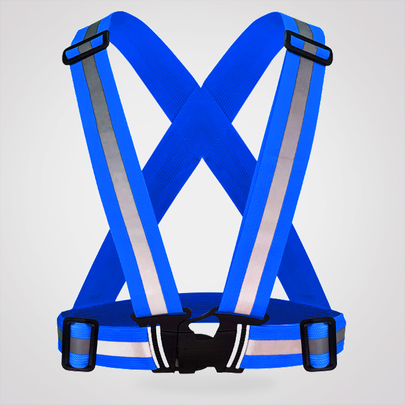 chaleco reflectante brillante cinturón de advertencia de construcción sanitaria cinturón elástico chaleco de construcción de carreras nocturnas