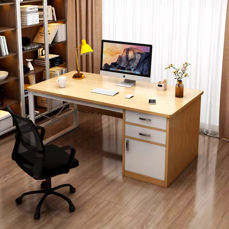 Escritorio de computadora Escritorio Escritorio de dormitorio doméstico Escritorio de estudio para estudiantes Escritorio de oficina moderno simple con cajón Banco de trabajo