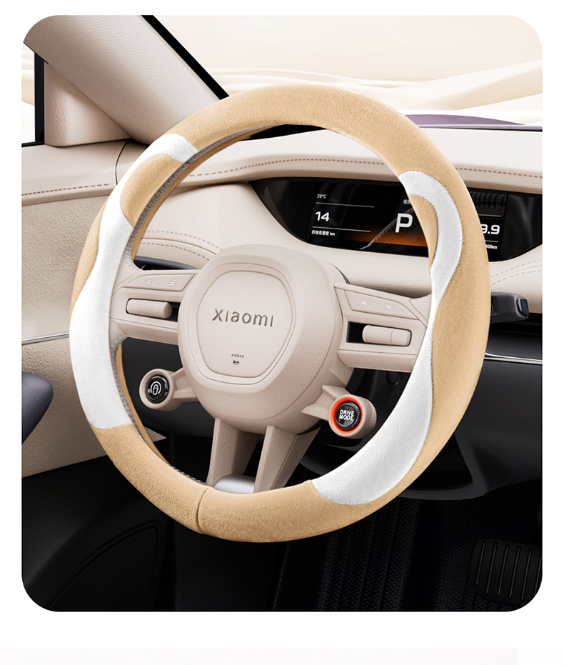 Universal steering wheel cover for all seasons, wear-resistant, non-slip, breathable, versatile round steering wheel cover