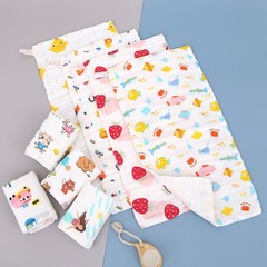 6-layer 25*50 inch crepe cotton children's small square towels for babies and infants, face towels and burp cloths with bubble gauze
