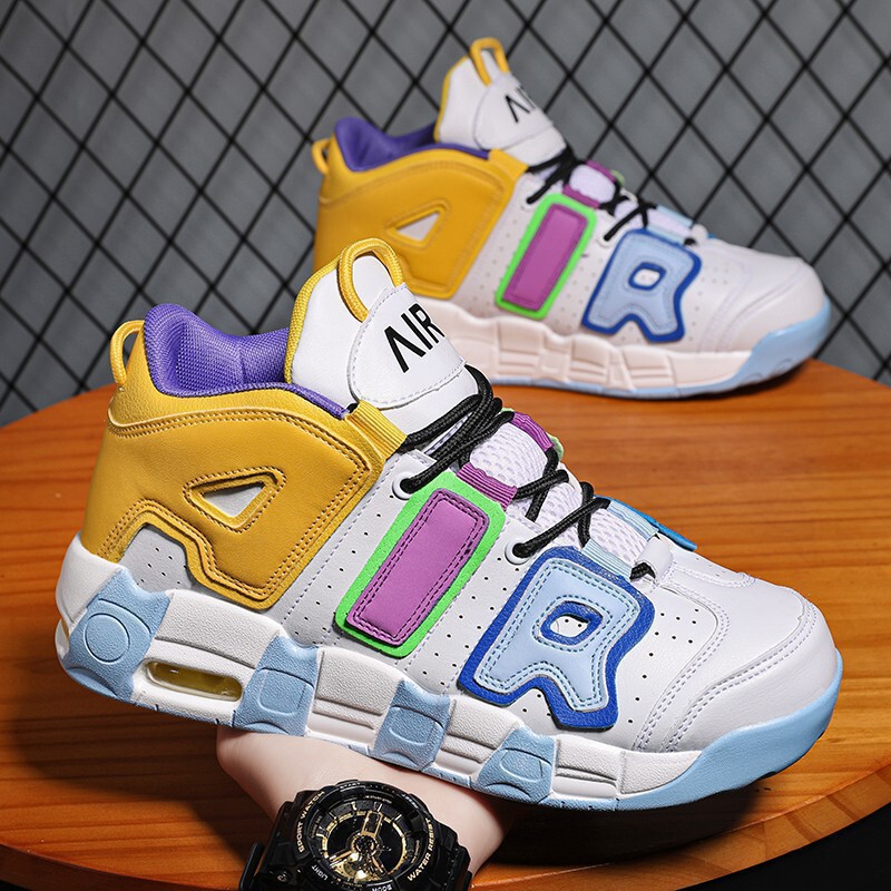 Putian Aj Pippen Big Air Black and White Panda Stitching Liquid Silver Male and Female Couple Full Palm Air Cushion Practical Basketball Shoes