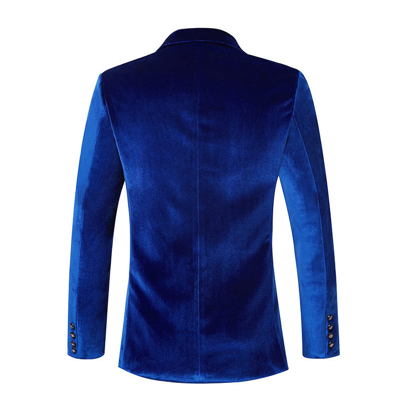 Herren Samt Sakko Slim Fit Formell Und Freizeit Jacke Elegant_voghion.com