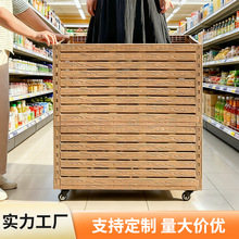 可堆叠高承重储物箱 仿木纹收纳箱 木纹大号折叠箱pp仿带轮周转箱