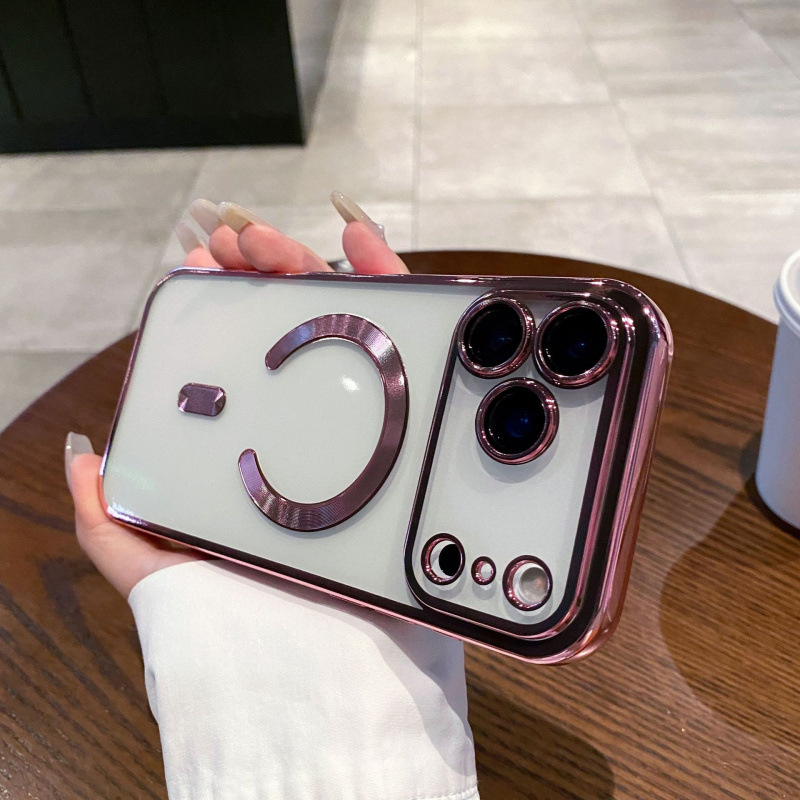 适用iPhone17PROMAX手机壳电镀磁吸苹果16透明TPU防摔15保护套14|undefined