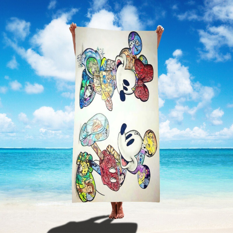 European and American style Mickey Mouse cartoon cute girl quick-drying bath towel children swimming bath towel absorbent towel