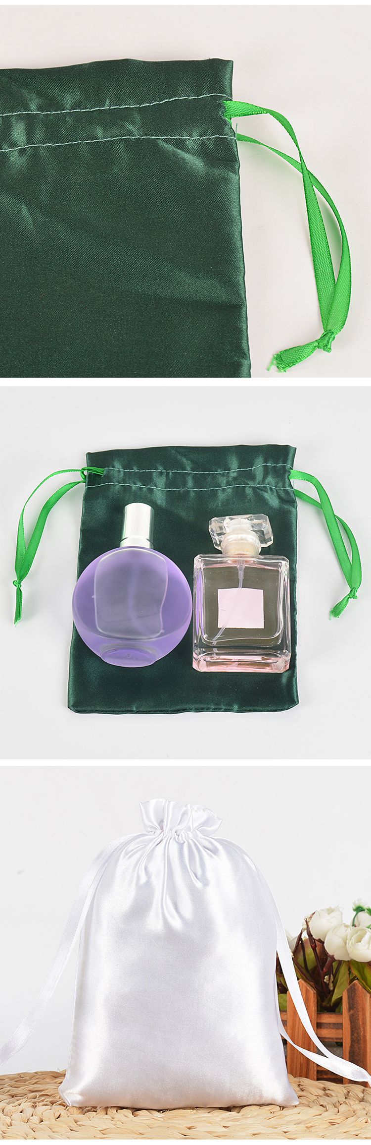 Silk cloth, Satin Cloth Material Solid Color Pattern Simple Style, Classic Style Style 1 Piece Silk Cloth Satin Cloth Simple Style Classic Style Daily Solid Color Jewelry Packaging Bags