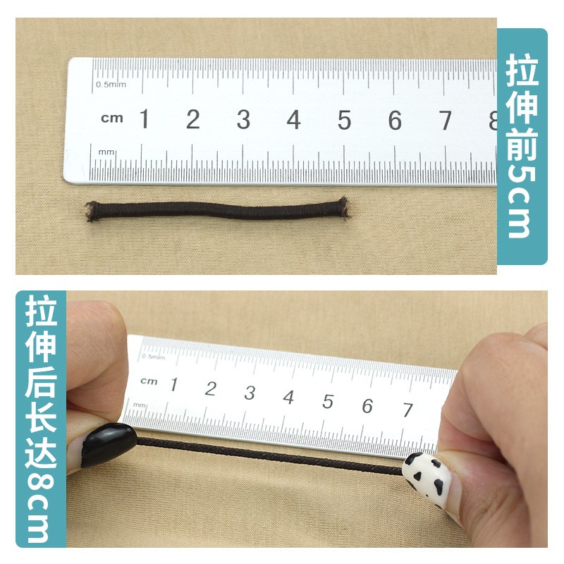 彩色圆形松紧带2.5毫米弹力带鞋带发绳儿童跳皮筋高弹力绳子直销