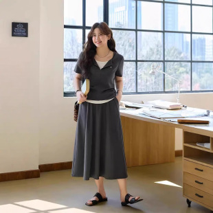 Plus Size Casual Wide-Leg Pants for Women, Summer New Style, Pear-Shaped Figure, High-Waisted, Slimming, Loose, Flesh-Covering, Drapey Cropped Pants Skirt