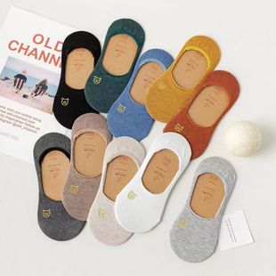 Socks Women's ins Fashionable All-match Short Socks Women's Silicone Non-slip Do Not Fall Down Boat Socks Shallow Mouth Cat Head Invisible Socks Summer