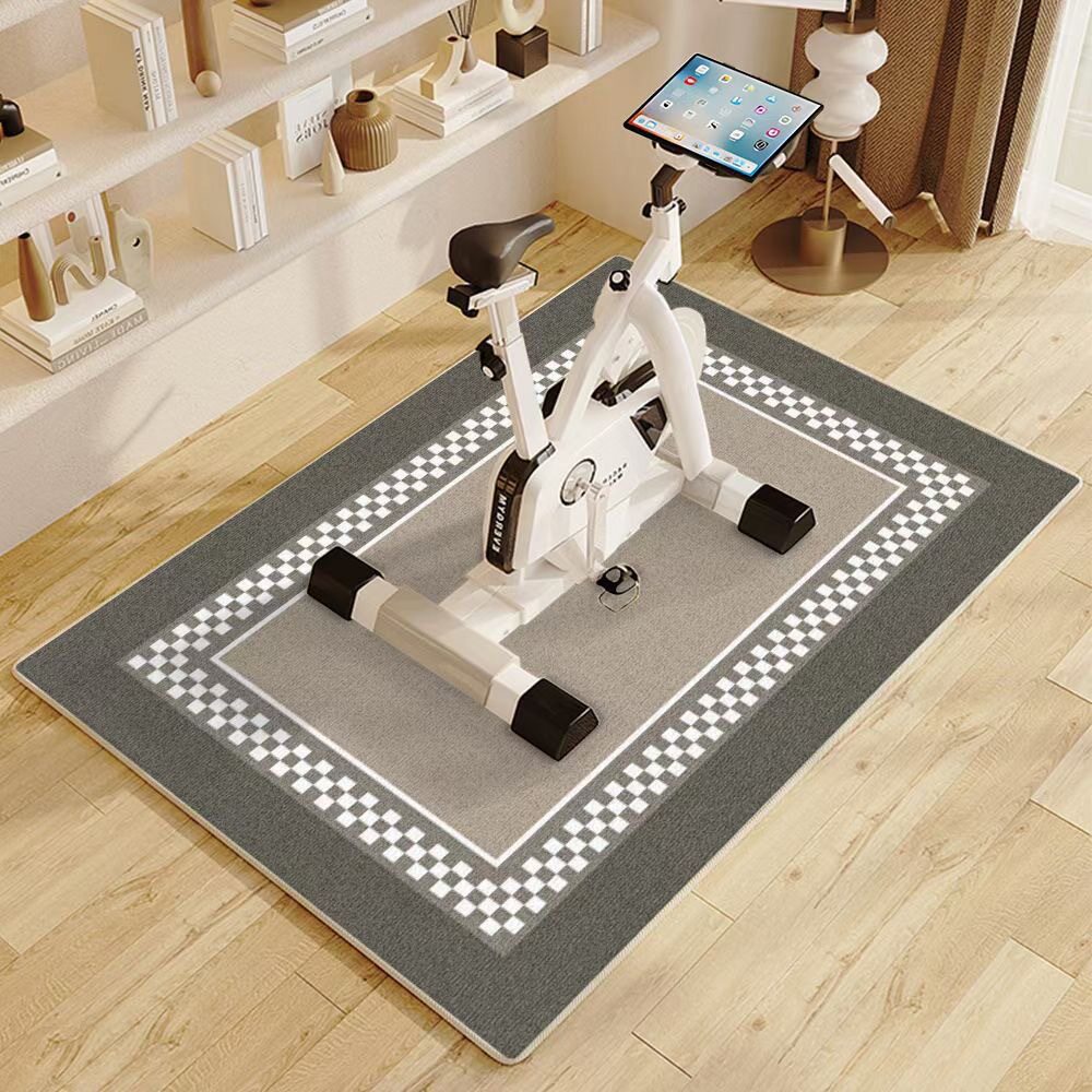 Simple and High-End Three-Proof Loop Pile Carpet for Living Room, Sports-Resistant, Dirt-Resistant, Easy to Maintain, Bicycle Floor Mat, Home Leisure Area, Wear-Resistant Foot Mat