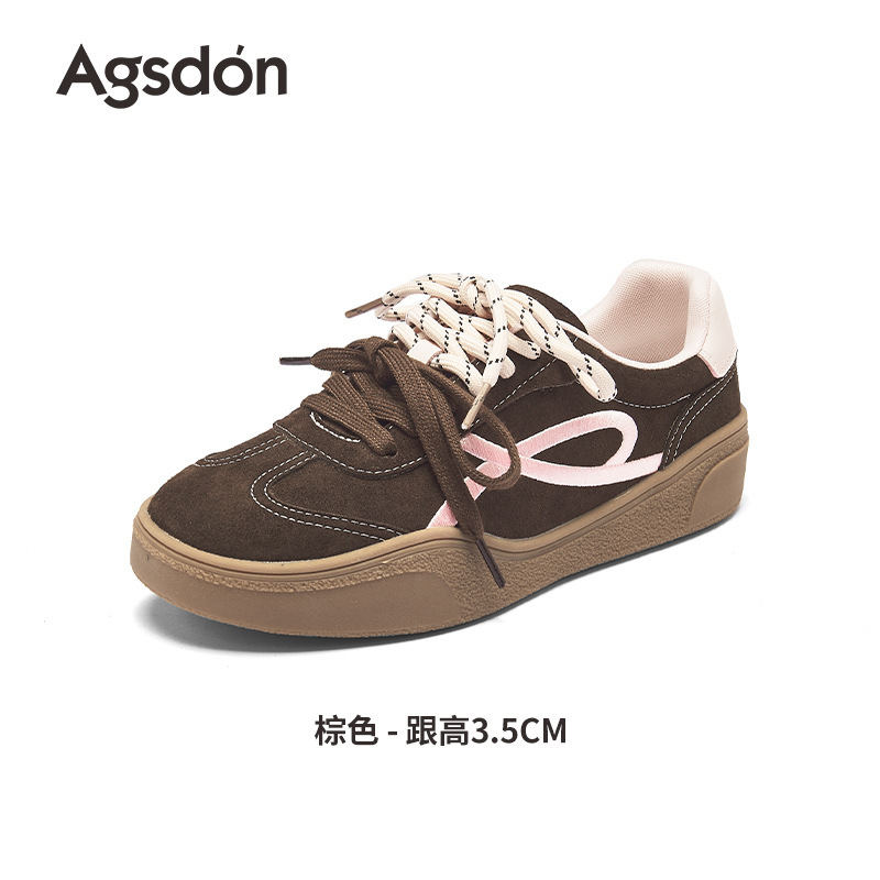 奥古狮登德训鞋女2025新款秋季厚底复古休闲运动板鞋平底阿甘鞋潮|undefined