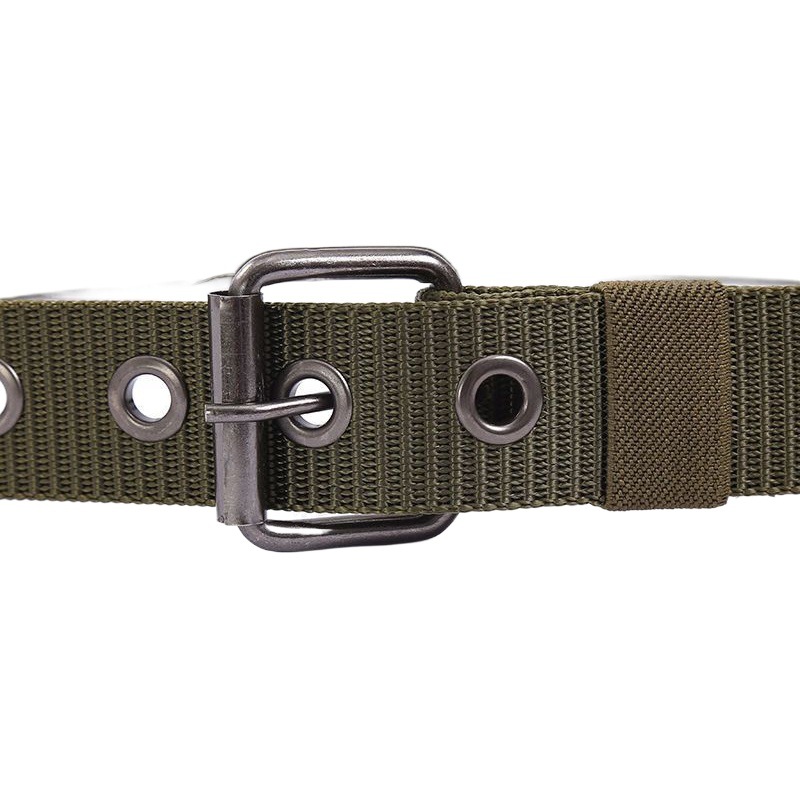 Cinturón de lona con hebilla de pin para hombre, venta al por mayor de fábrica, en stock, cinturón deportivo informal transpirable de lona, venta al por mayor de correas