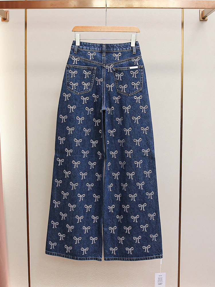 Self-Portrait Womens New Fashion Retro Bow Diamond Casual