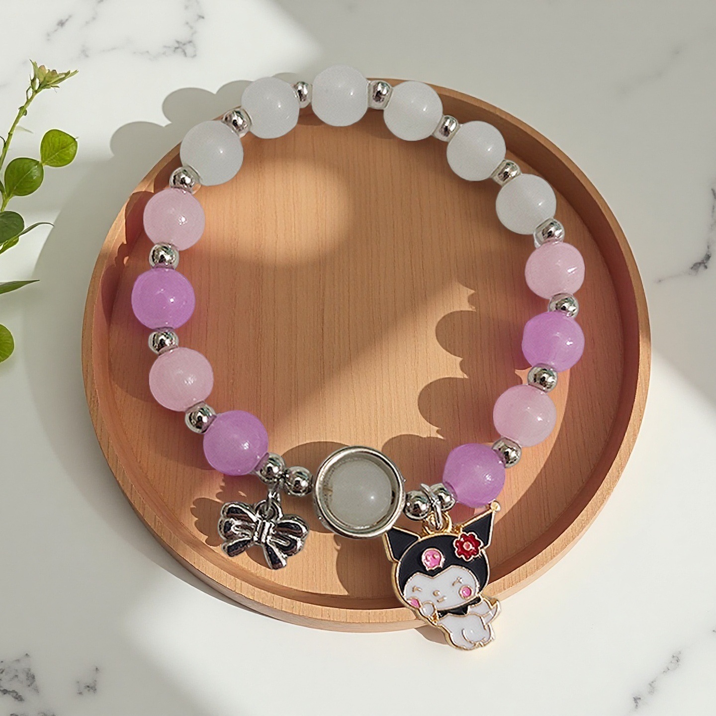 多彩卡通三丽鸥库洛米琉璃手链女时尚甜酷风显白串珠手串手饰礼物