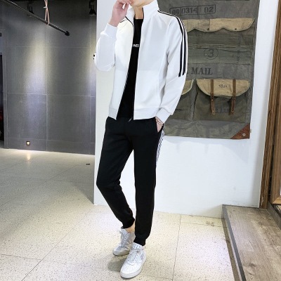 Conjunto deportivo para hombre, para primavera y otoño, conjunto informal de dos piezas para correr, chaqueta juvenil moderna, traje de exportación, compra en grupo, estampado.