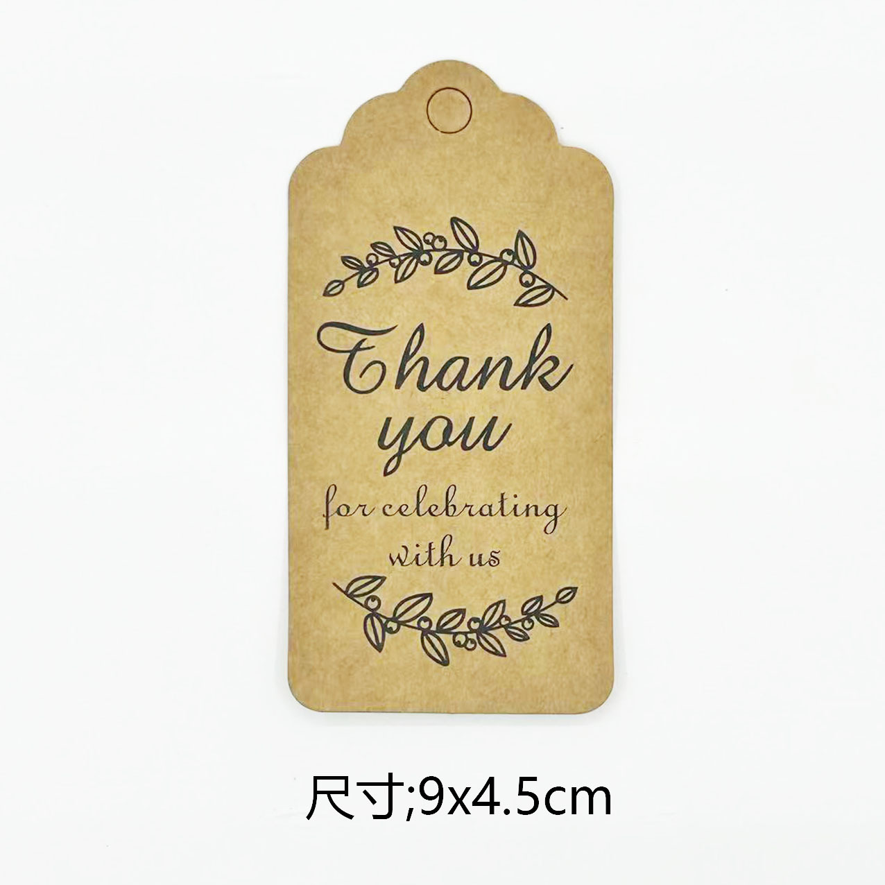 吊牌波浪头爱心镂空Thankyou!DIY礼物装饰感谢挂牌