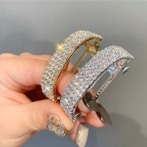 Low ponytail hairpin for women's back of head  new style half-tied hairpin spring clip headdress hair accessories grab clip