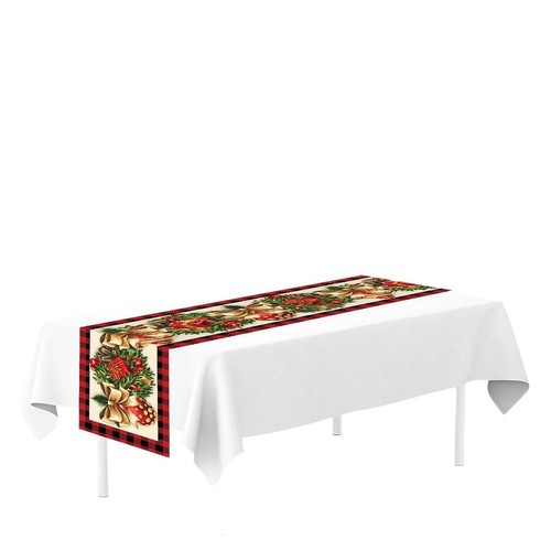Christmas Grand Flower Bell Series Table Flag Restaurant Atmosphere Party Table Decoration Christmas Table Flag Decoration Indoor Tablecloth
