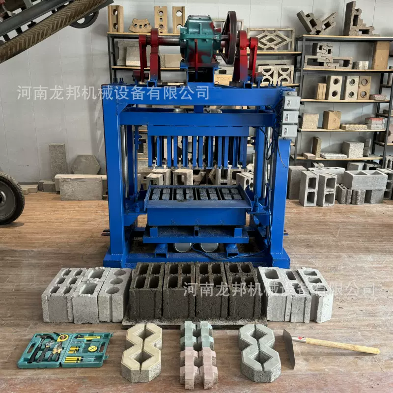 优质砖机4-40半自动免烧混凝土制砖机空心砌块水泥制造机低价出售