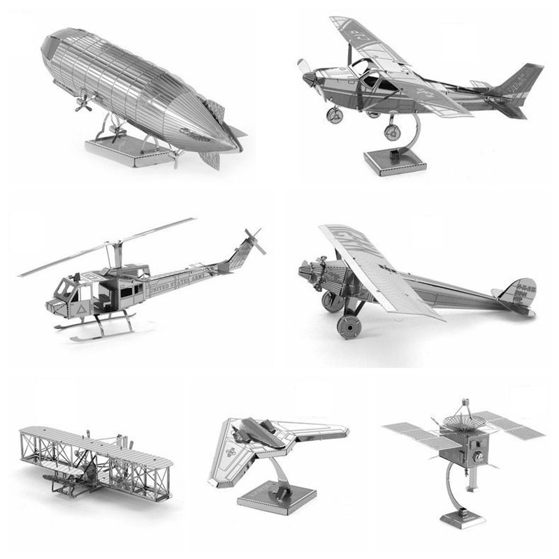 Aipin 3D Stereo Metal Puzzle Fighter Series Pirate Aircraft 17 Fighter Aviation Assembly Model Birthday Gift