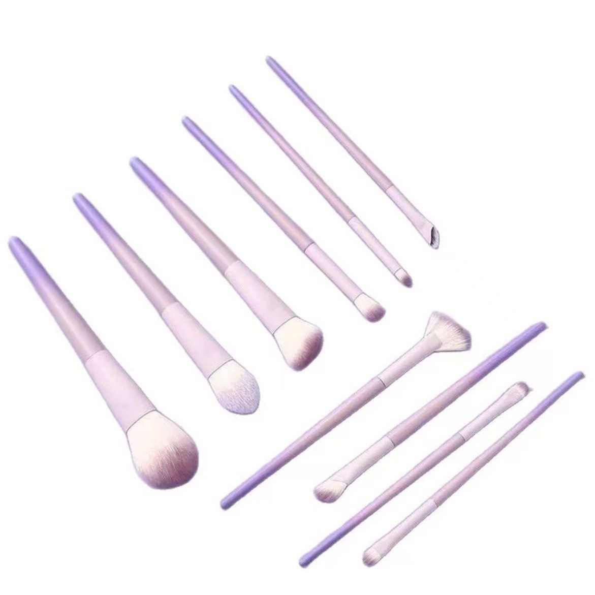 10 conjuntos de cepillo de maquillaje Xingdai púrpura, cepillo de maquillaje de pelo suave, herramientas de maquillaje de belleza, cepillo de maquillaje de pelo animal Cangzhou