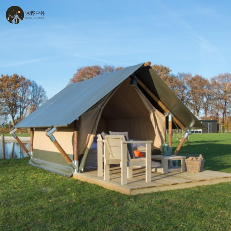 Techo Muye acampar al aire libre tienda de campaña del hotel conjunto completo de protección solar a prueba de lluvia salvaje lujo engrosada campamento tienda Hotel