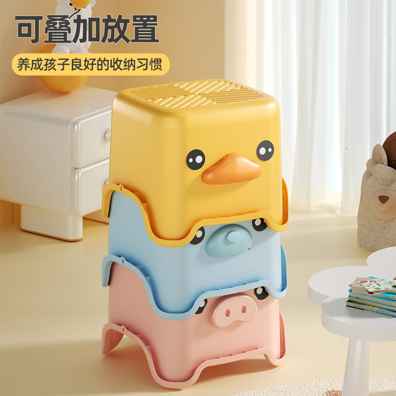 Caja de almacenamiento de juguetes para niños, ropa de bebé de gran capacidad, canasta de bocadillos para ropa, caja de acabado para el hogar para bebés