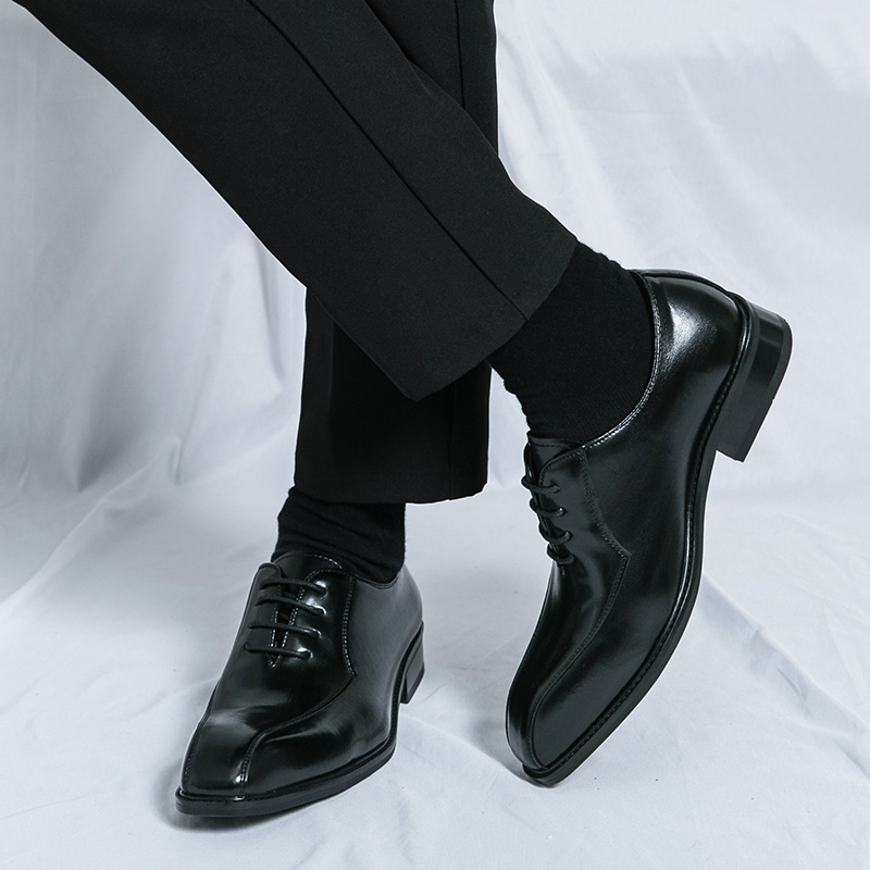 Zapatos de hombre transfronterizos tallas grandes nuevos zapatos de cuero casuales zapatos de vestir de negocios de moda para hombres zapatos de cena estilo caballero británico image 3