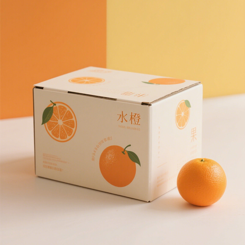 加厚加硬高级感水果包装盒定做橙子草莓黄桃手提开窗礼盒空盒定制