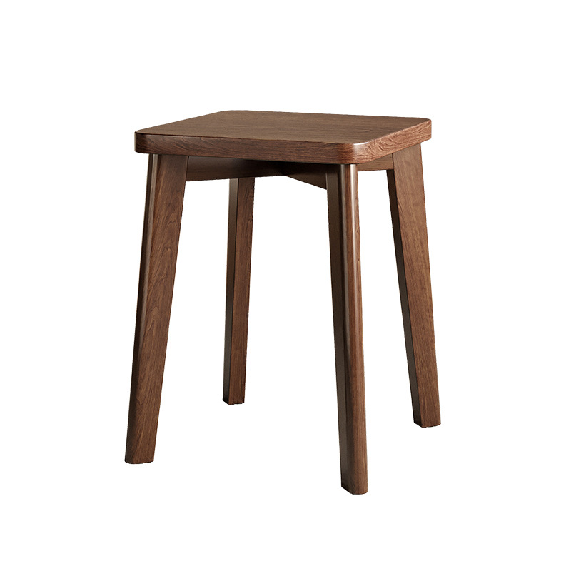 Taburetes de madera sólida taburetes de sala de estar simple taburetes de madera cuadrada taburetes de mesa de comedor taburetes de silla alta