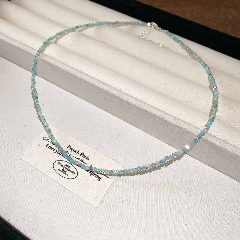 Collar de perlas de color dopamina Estilo étnico Retro con cuentas Cadena de clavícula Moda de nicho Collar de alta gama al por mayor