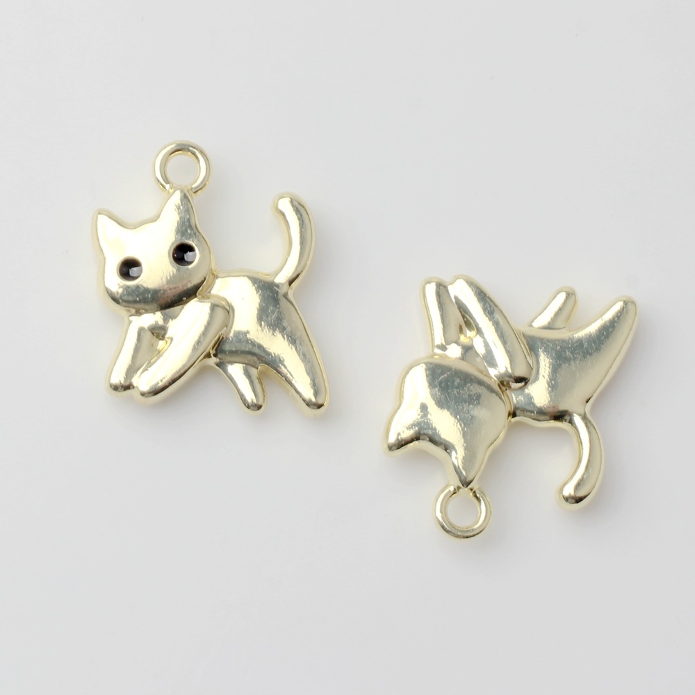 合金塗装カラーかわいい子猫ペンダントアクセサリーdiyアクセサリーイヤリングネックレスブレスレットアクセサリー