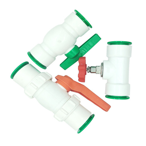 PPR Heat-Free Fusion Straight Plug Three-Way No Need for Heat Fusion Quick Connect Valve Rapidly Connects PPR Quick Connect Fittings