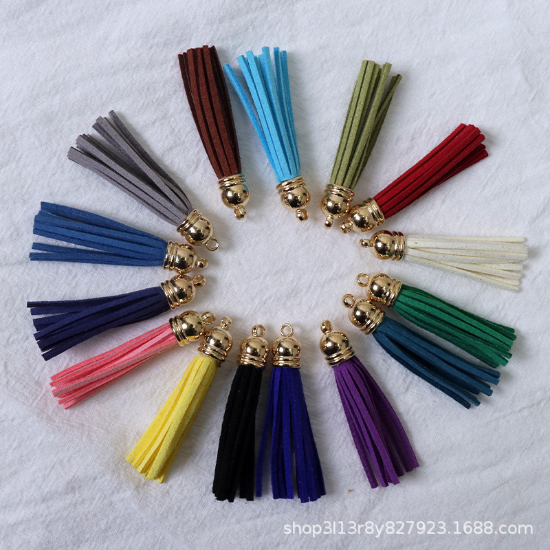 In-Stock 6.5cm Leather Tassel Accessories Korean Velvet Tassel Keychain Phone Charm Leather Tassel Pendant In-Stock 6.5cm Leather Tassel Accessories Korean Velvet Tassel Keychain Phone Charm Leather Tassel Pendant