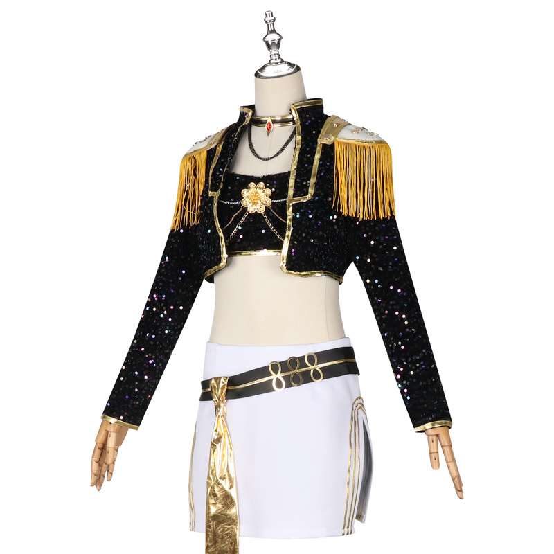 动漫热门影视表演服k-pop猎魔女团cosplay鲁米佐依米拉黑金表演服|undefined