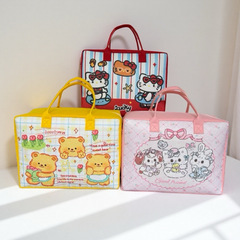 新しい漫画フェルトバッグクマかわいいトラベルバッグ大容量高価値学生ショッピングバッグフェルトハンドバッグ