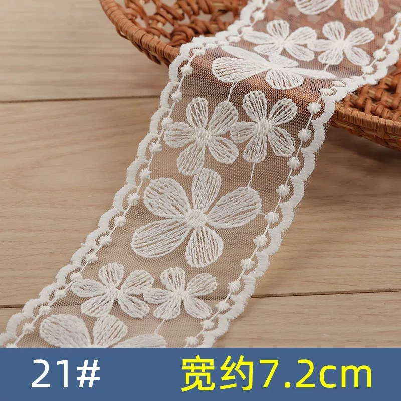 透明レースウェビングメッシュ刺繍ミルクシルク DIY リボンヘアアクセサリー花包装衣類アクセサリー