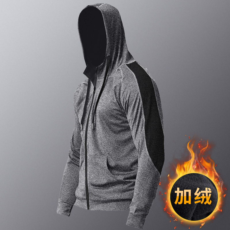 Chaqueta deportiva masculina primavera acondicionamiento físico rápido secado chaqueta deportiva primavera y otoño carrera profesional chaqueta de entrenamiento de la mañana