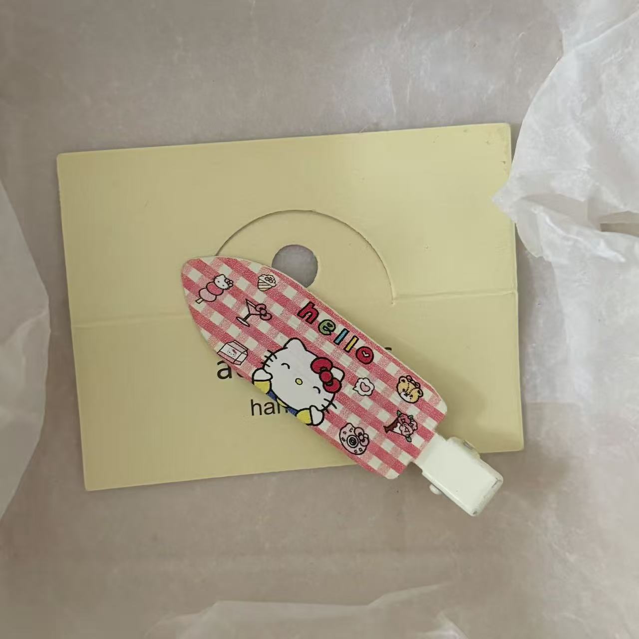 Sweet Cool Retro Grid Cat Hairpin sin rastros Clip lateral Clip dulce Clip de boca de pato Clip de cabello para niños toque de cabello